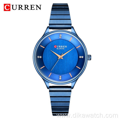 Elegant Dress Women Watches CURREN 9041 New Stainless Steel Watch Ladies Fashion Diamond Watch Women Wristwatch Relogio Feminino